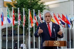 President of Chile Sebastián Piñera participates in the G20 Summit in Osaka